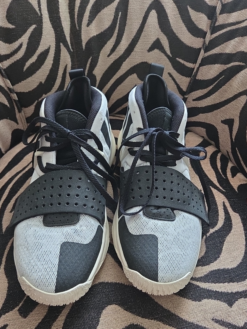Men's Adidas Dame 8 Black and Gray Athletic Sneakers